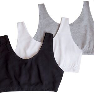 Fruit of the Loom Tank Style Cotton Sports Bra, 3-Pack, 44, Style-9012 NWT
